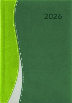 Naptár, tervező, A5, heti, DAYLINER, "Dubai", zöld-zöld