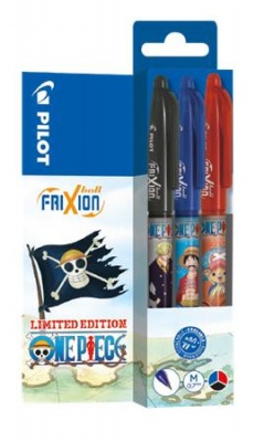 Rollertoll, 0,35 mm, nyomógombos, PILOT "Frixion Ball One Piece", 3 különböző szín