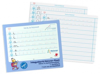 Füzet, tűzött, 235x280 mm, álló, 32 lap, 1. osztály, ICO "Süni Meixner", előnyomott