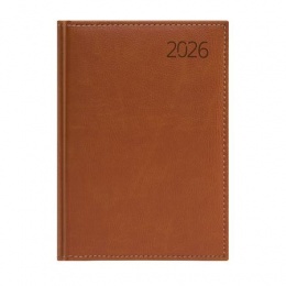 Naptár, tervező, A5, napi, műbőr, TOPTIMER, "Business", barna