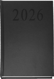 Naptár, tervező, A5, napi, 2026, fekete