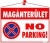 Információs tábla, 35x25 cm, "Magánterület No parking!"